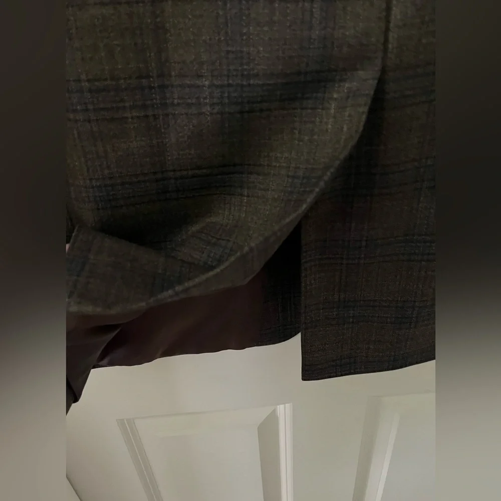 Men’s Ralph Lauren Blazer Suit Jacket Brown & Blue plaid Sports coat  Career 48L
